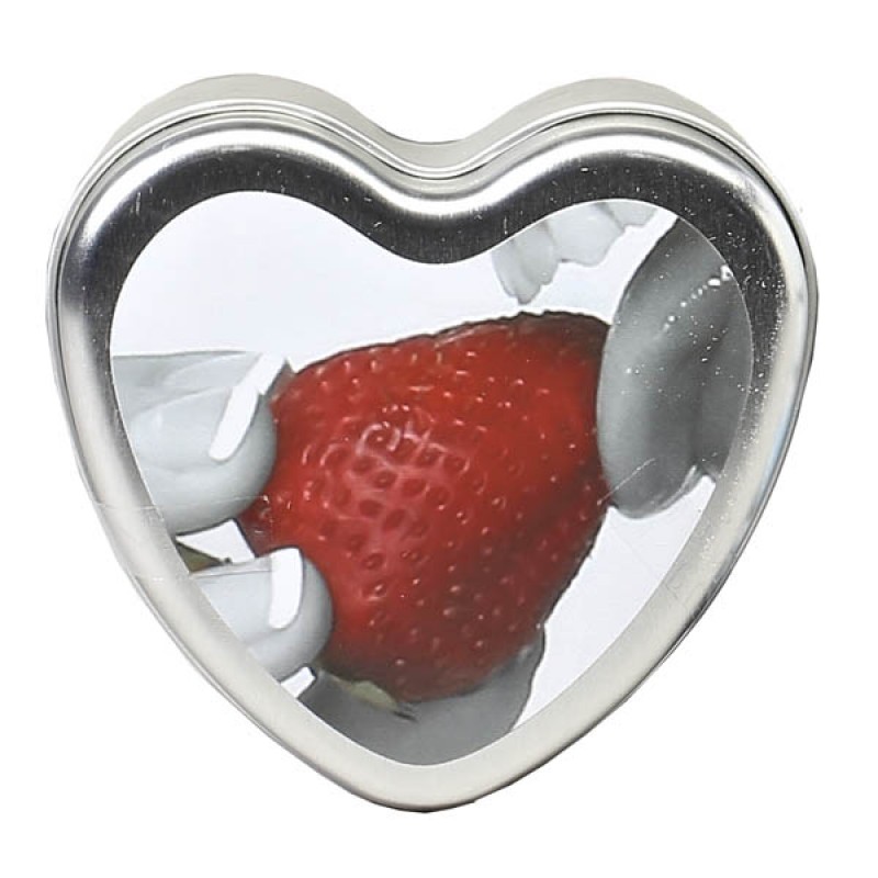 Edible Heart Massage Candle - Strawberry - 113g